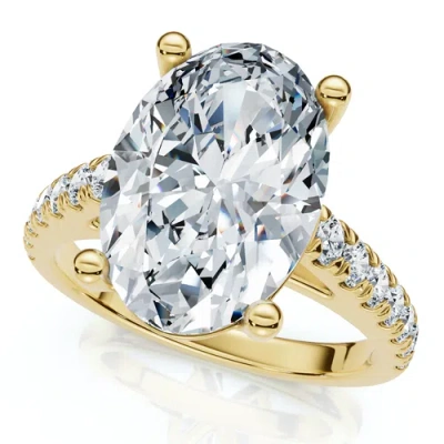 Bliss Diamond Certified 2 3/4ct Oval Accent Diamond Engagement Ring 14k Gold Or Platinum Lab G