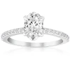 Bliss Diamond Certified 2.50ct Oval Lab Grown Diamond Engagement Ring In 14k White Gold