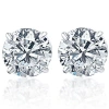Bliss Diamond Certified 2.50ct Tw Diamond Studs 14k Gold Lab Grown Screw Back In Silver