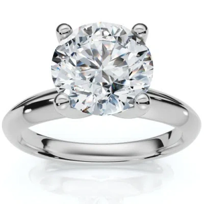Bliss Diamond Certified 2.60ct Solitaire Diamond Engagement Ring Gold Or Platinum Lab Grown In 14k White Gold