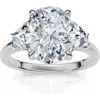 Bliss Diamond Certified 2.63ct Oval & Trapezoid Diamond Ring 14k Gold Or Platinum Lab Grown