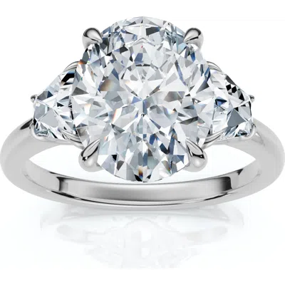 Bliss Diamond Certified 2.63ct Oval & Trapezoid Diamond Ring 14k Gold Or Platinum Lab Grown
