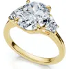 Bliss Diamond Certified 2.63ct Oval & Trapezoid Diamond Ring 14k Gold Or Platinum Lab Grown