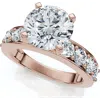 Bliss Diamond Certified 2.90ct Round Diamond Engagement Ring 14k Gold Or Platinum Lab Grown In 14k Rose Gold