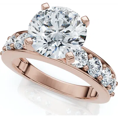 Bliss Diamond Certified 2.90ct Round Diamond Engagement Ring 14k Gold Or Platinum Lab Grown In 14k Rose Gold