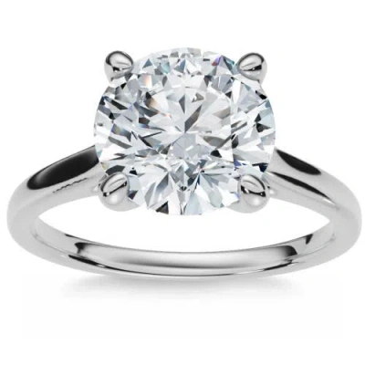 Bliss Diamond Certified 2ct Solitaire Diamond Cathedral Engagement Ring White Gold Lab Grown In 14k White Gold