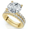 Bliss Diamond Certified 3 1/2ct Diamond Engagement Matching Wedding Rings 14k Gold Lab Grown