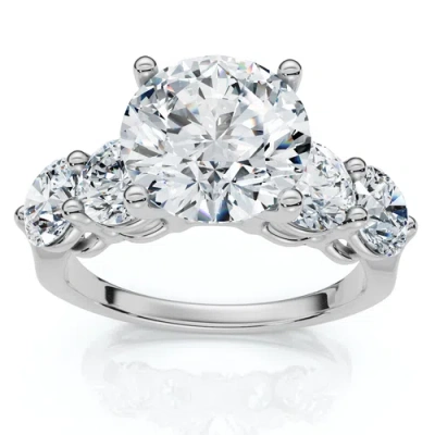 Bliss Diamond Certified 3 1/2ct Diamond Engagement Ring 14k Gold Or Platinum Lab Grown In Silver