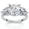 Bliss Diamond Certified 3 1/2ct Diamond Engagement Ring 14k Gold Or Platinum Lab Grown In Silver