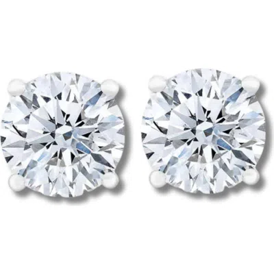 Bliss Diamond Certified 3 1/4ct Tw Diamond Studs 14k Gold Screw Backs Lab Grown In Silver