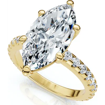 Bliss Diamond Certified 3.40ct Marquise Diamond Engagement Ring 14k Gold Lab Grown