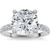 Bliss Diamond Certified 3.40ct Round Cut Diamond Engagement Ring 14k Gold Lab Grown In 14k White Gold