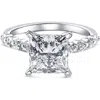 Bliss Diamond Certified 3.44ct Princess Cut Diamond Engagement Ring 14k Gold Lab Grown In 14k White Gold