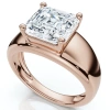 Bliss Diamond Certified 3ct Asscher Cut Solitaire Cigar Band 14k Gold Or Platinum Lab Grown