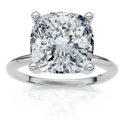 Bliss Diamond Certified 3ct Cushion Diamond Solitaire Engagement Ring 14k Gold Or Pt Lab Grown