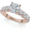 Bliss Diamond Certified 3ct Diamond Engagement Ring 14k Gold Lab Grown In 14k Rose Gold