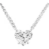 Bliss Diamond Certified 3ct Heart Solitaire Diamond Pendant Necklace 14k Gold Lab Grown In 14k White Gold