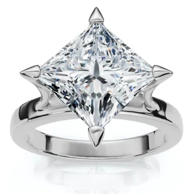 Bliss Diamond Certified 3ct Princess Cut Diamond Solitaire Engagement Ring 14k Or Pt Lab Grown