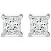Bliss Diamond Certified 3ct Princess Cut Diamond Studs 14k Gold Lab Grown In 14k White Gold