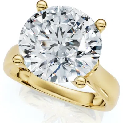 Bliss Diamond Certified 4 1/3ct Round Diamond Engagement Ring With Accents 14k Gold Lab Grown