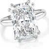 Bliss Diamond Certified 4.00ct Radiant Cut Diamond Engagement Ring Gold Lab Grown In 14k White Gold