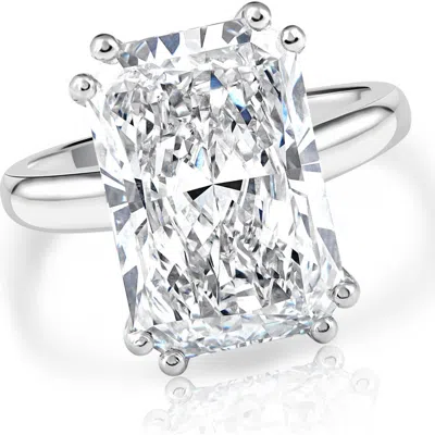 Bliss Diamond Certified 4.00ct Radiant Cut Diamond Engagement Ring Gold Lab Grown In 14k White Gold