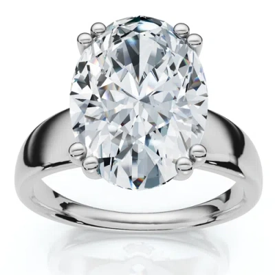 Bliss Diamond Certified 4ct Oval Diamond Solitaire Engagement Ring 14k Gold Or Plat Lab Grown