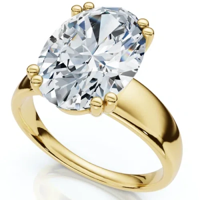 Bliss Diamond Certified 4ct Oval Diamond Solitaire Engagement Ring 14k Gold Or Plat Lab Grown