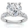 Bliss Diamond Certified 4ct Tw Diamond Pave Engagement Ring In Silver