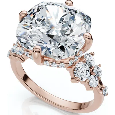 Bliss Diamond Certified 5 1/2ct Muse Cushion Diamond Engagement Ring 14k Gold Or Pt Lab Grown