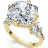 Bliss Diamond Certified 5 1/2ct Muse Cushion Diamond Engagement Ring 14k Gold Or Pt Lab Grown