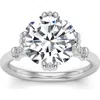 Bliss Diamond Certified 5.10ct Round Diamond 14k White Gold Engagement Ring Lab Grown In 14k White Gold