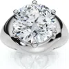 Bliss Diamond Certified 5ct Bryn Diamond Solitaire Engagement Ring 14k Gold Or Pt Lab Grown In Silver