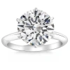 Bliss Diamond Certified 5ct Diamond Solitaire Engagement Ring 14k White Gold Lab Grown In 14k White Gold
