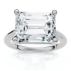Bliss Diamond Certified 5ct Emerald Cut Lab Grown Diamond Solitaire Engagement Ring Gold Or Pt