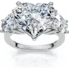 Bliss Diamond Certified 5ct Heart Shape Diamond Engagement Ring 14k Gold Or Platinum Lab Grown In 14k White Gold