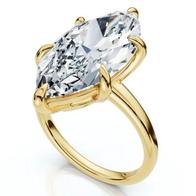 Bliss Diamond Certified 5ct Kelly Marquise Solitaire Engagement Ring 14k Gold Or Pt Lab Grown