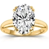 Bliss Diamond Certified 5ct Oval 14k Yellow Gold Diamond Engagement Ring Lab Grown In 14k Yellow Gold
