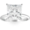 Bliss Diamond Certified 5ct Princess Cut Diamond 14k Gold Engagement Ring Lab Grown In Silver