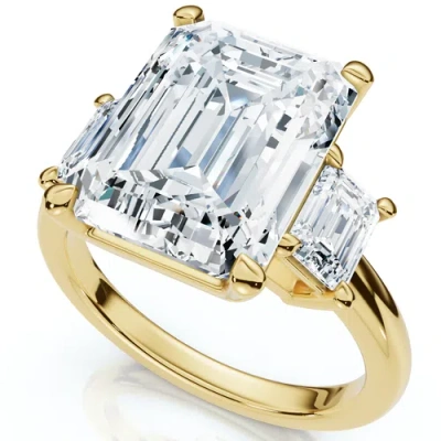 Bliss Diamond Certified 6 3/4ct Rachel Emerald Cut Diamond Engagement Ring 14k Gold