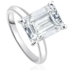 Bliss Diamond Certified 6.07ct Emerald Cut Diamond Engagement Ring 14k Gold Lab Grown In 14k White Gold
