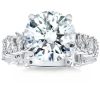 Bliss Diamond Certified 6.78ct Round Cut Diamond Engagement Ring 14k Gold Lab Grown In 14k White Gold