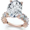 Bliss Diamond Certified 6ct Oval Diamond Engagement Ring 14k Gold Lab Grown