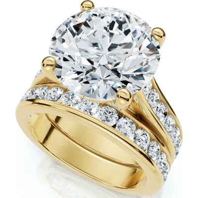 Bliss Diamond Certified 6ct Sharon Diamond Engagement Wedding Ring Set Gold Lab Grown