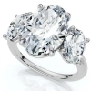 Bliss Diamond Certified 6ct Three Stone Oval Diamond Anniversary Engagement Ring Lab Grown 14k In 14k Yellow Gold