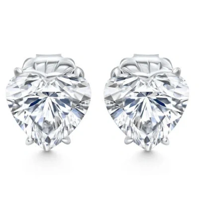 Bliss Diamond Certified 6ct Tw Heart Shape Diamond Studs 14k Gold Lab Grown