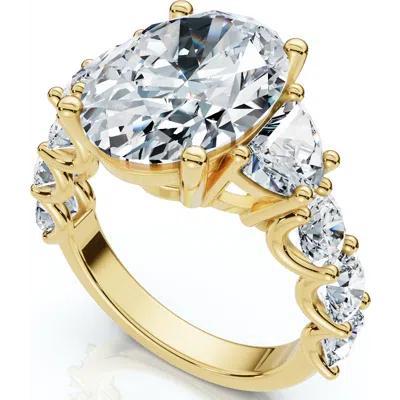Bliss Diamond Certified 7 1/2ct Laura Diamond Engagement Ring (5ct Center) 14k Gold Lab Grown