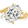 Bliss Diamond Certified 7.04ct Oval Diamond Engagement Ring 14k Gold Lab Grown In White