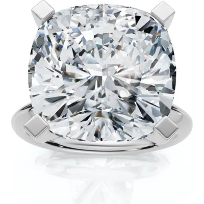Bliss Diamond Certified 7ct Cushion Diamond Engagement Ring 14k Gold Lab Grown In Silver