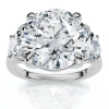 Bliss Diamond Certified 7ct Diamond & Halfmoon Engagement Ring 14k Gold Or Platinum Lab Grown In 14k White Gold